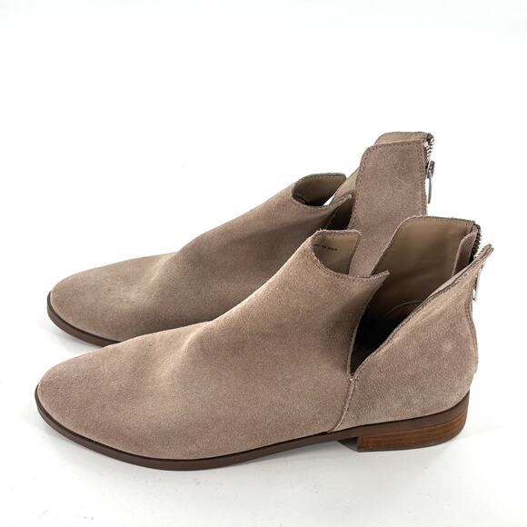 Steve Madden Yaal Suede Boots 9.5 Tan Taupe Beige Ankle Booties Capsule Western - Picture 3 of 8